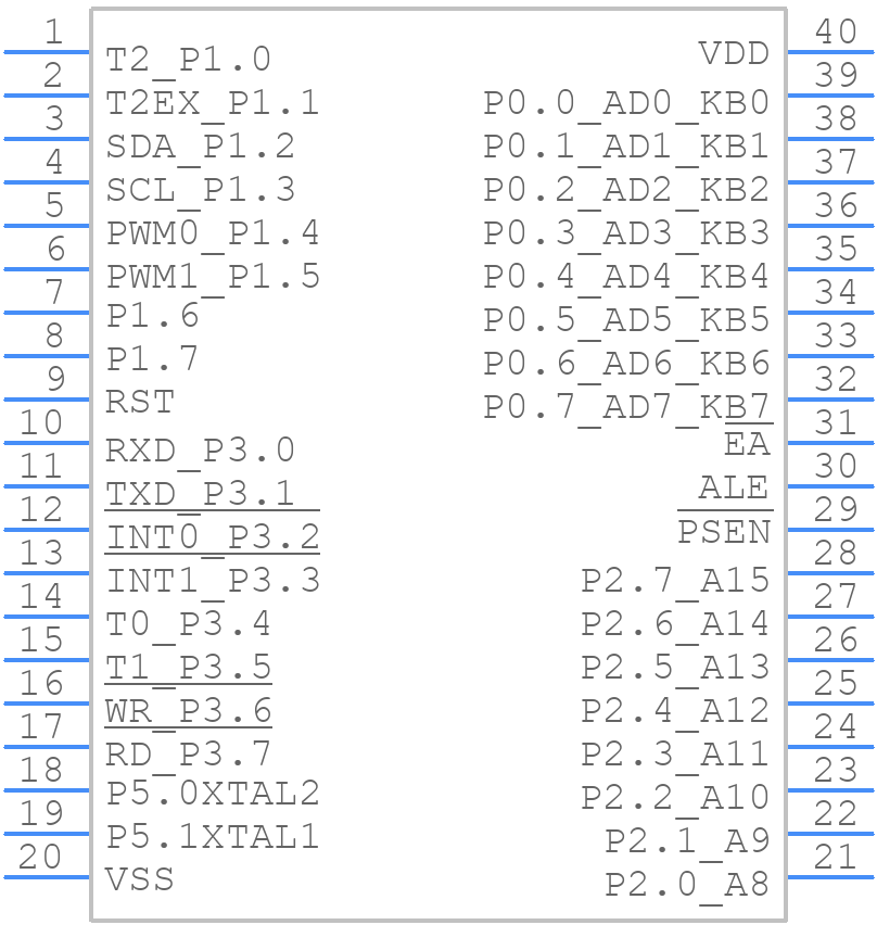 N79E352RADG - Nuvoton - PCB symbol