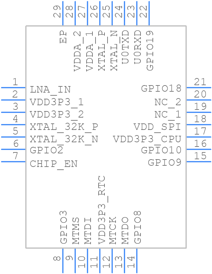 ESP8685H4 - Espressif Systems - PCB symbol