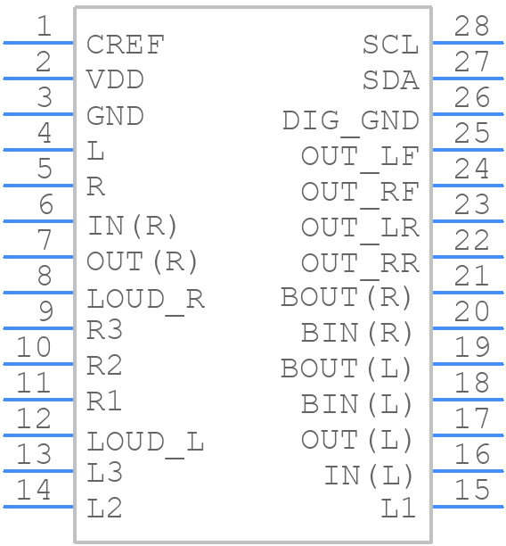E-TDA7313ND - STMicroelectronics - PCB symbol