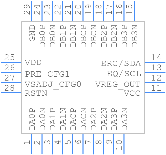 PI2MEQX2505ZHEX - Diodes Incorporated - PCB symbol
