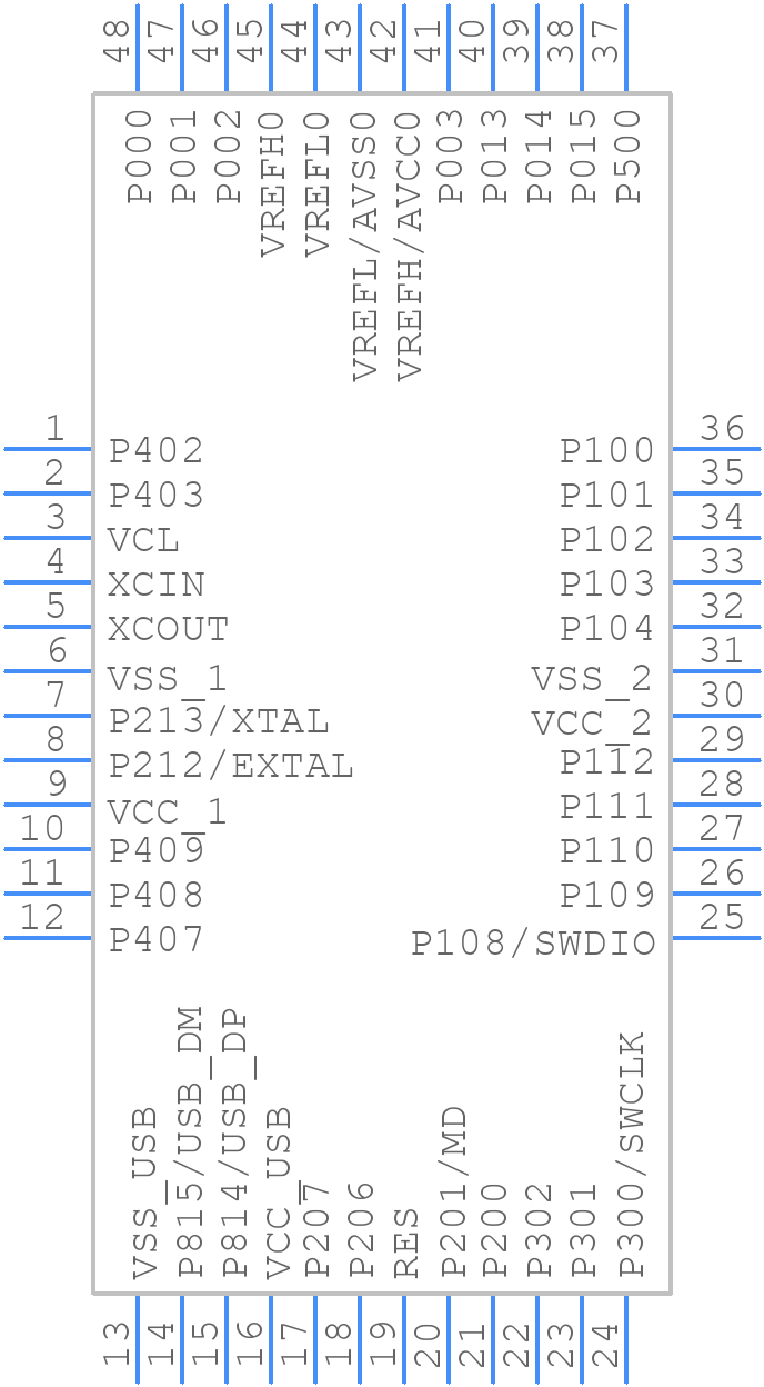 R7FA6T3BB3CFL - Renesas Electronics - PCB symbol