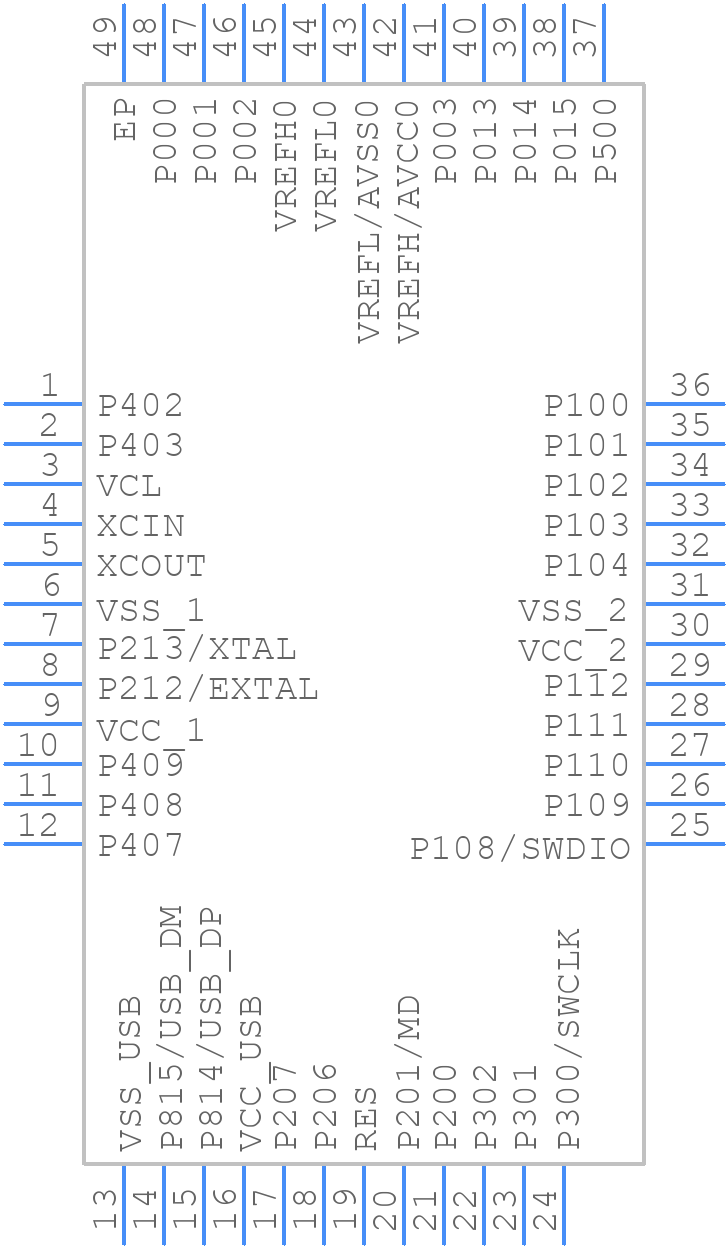 R7FA6T3BB3CNE - Renesas Electronics - PCB symbol