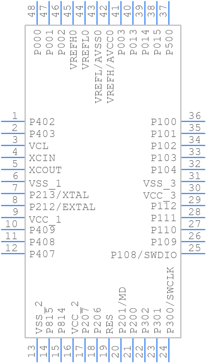 R7FA4T1BB3CFL - Renesas Electronics - PCB symbol