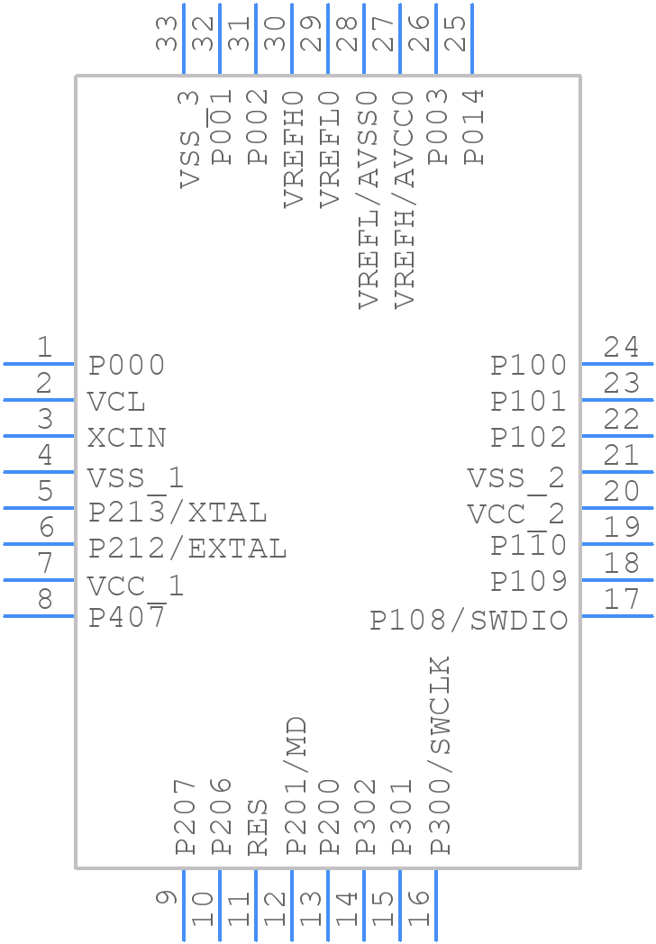 R7FA4T1B93CNH - Renesas Electronics - PCB symbol