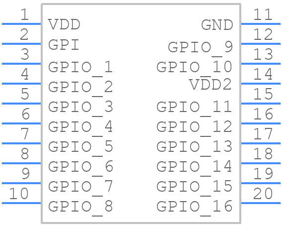 SLG46621V - Silego Technology - PCB symbol