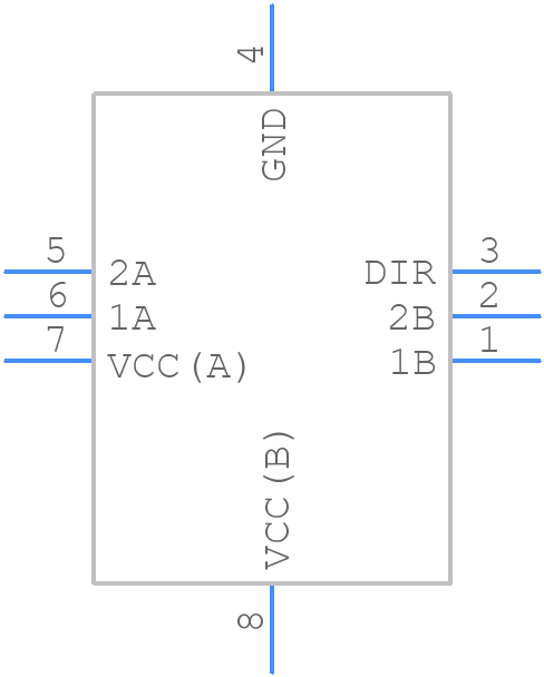 74LVC2T45GM,125 - Nexperia - PCB symbol