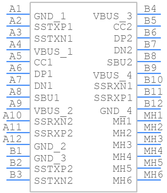 UT11113-11602-7H - Foxconn - PCB symbol