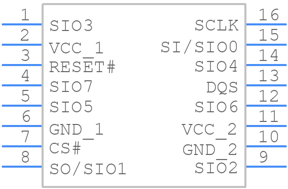 MX25UM51245GMI00 - Macronix - PCB symbol