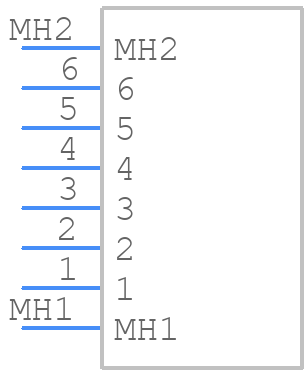 PLA06F300A1 - Positronic - PCB symbol