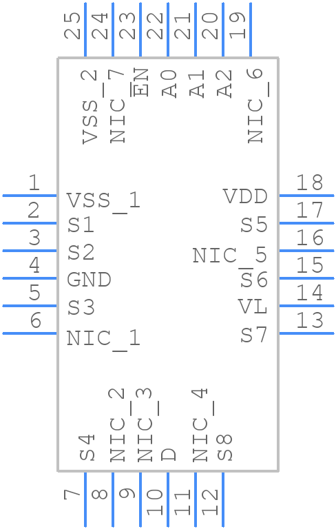 ADG1408LYCPZ-REEL7 - Analog Devices - PCB symbol