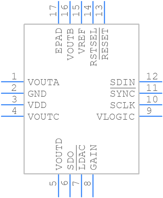 AD5685RBCPZ-RL7 - Analog Devices - PCB symbol