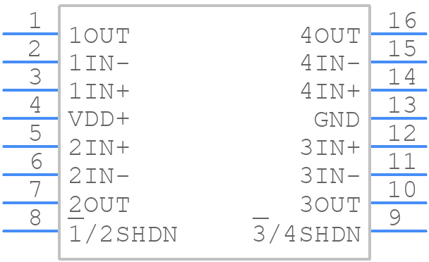TLV2465CN - Texas Instruments - PCB symbol