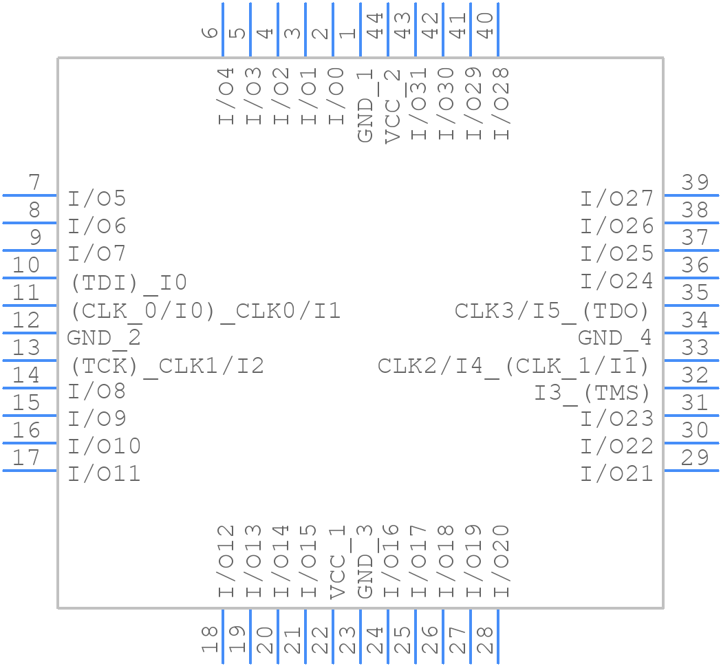 MACH211-12JC - Lattice Semiconductor - PCB symbol