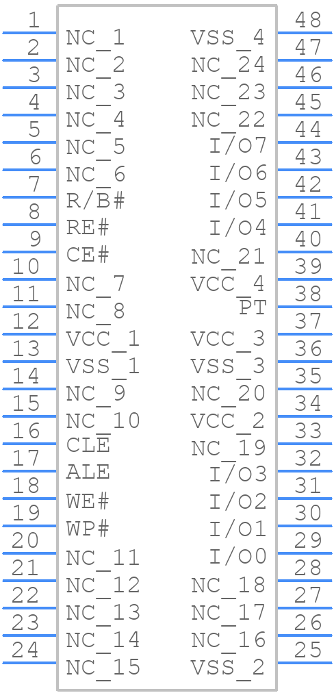 MX30LF4G28AD-TI - Macronix - PCB symbol