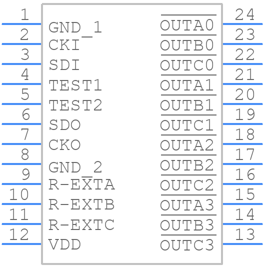 MBI6024GP - Macroblock - PCB symbol