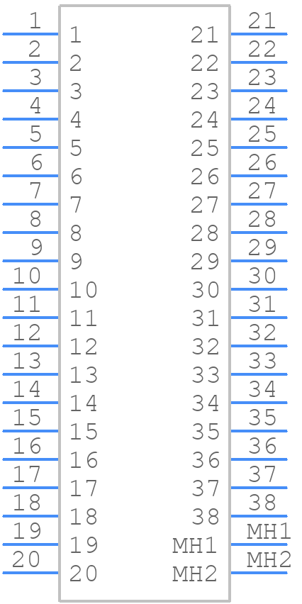 PCIH38M300A1 - Positronic - PCB symbol