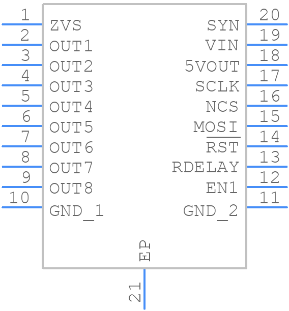 TPL9201PWPG4 - Texas Instruments - PCB symbol