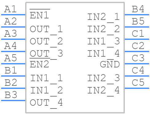 MAX14713EWL+T - Analog Devices - PCB symbol