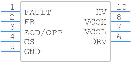 NCP1345Q02D1R2G - onsemi - PCB symbol