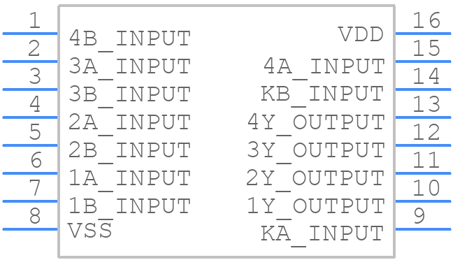 HCC4019BDT - STMicroelectronics - PCB symbol