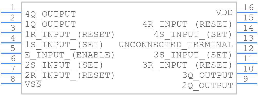 HCC4043BDT - STMicroelectronics - PCB symbol