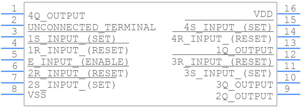 HCC4044BDT - STMicroelectronics - PCB symbol