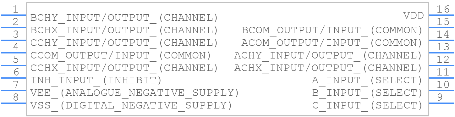 HCC4053BDT - STMicroelectronics - PCB symbol