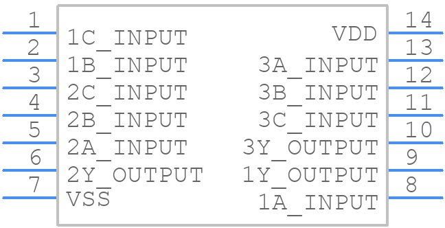 HCC4075BDT - STMicroelectronics - PCB symbol