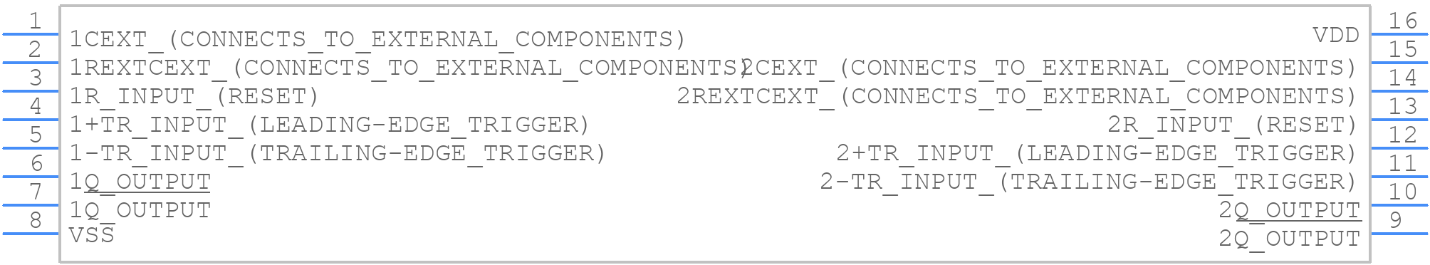 HCC4098BDT - STMicroelectronics - PCB symbol