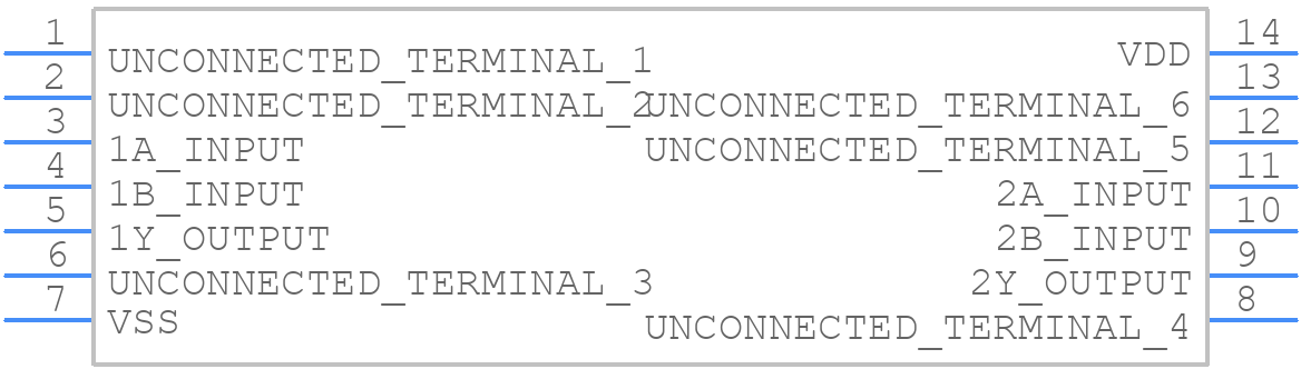 HCC40107BDT - STMicroelectronics - PCB symbol