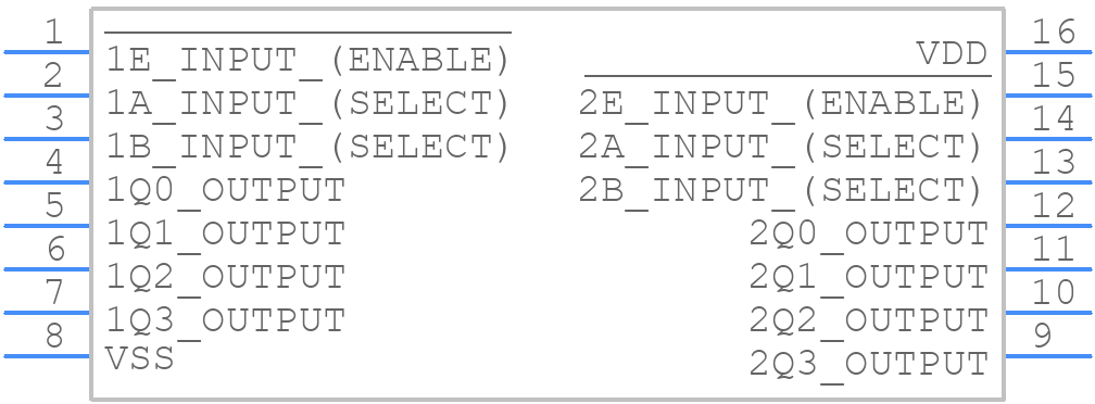 HCC4555BDT - STMicroelectronics - PCB symbol