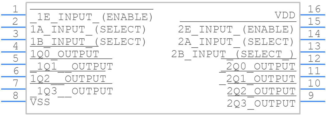 HCC4556BDT - STMicroelectronics - PCB symbol