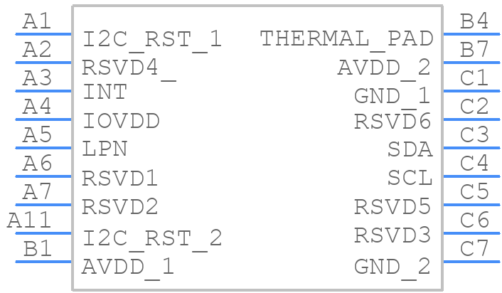 VL53L7CHV0GC/1 - STMicroelectronics - PCB symbol