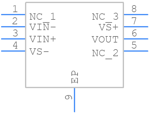 THS3111DGNR - Texas Instruments - PCB symbol