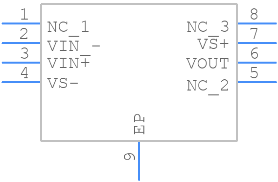 THS3111DGN - Texas Instruments - PCB symbol