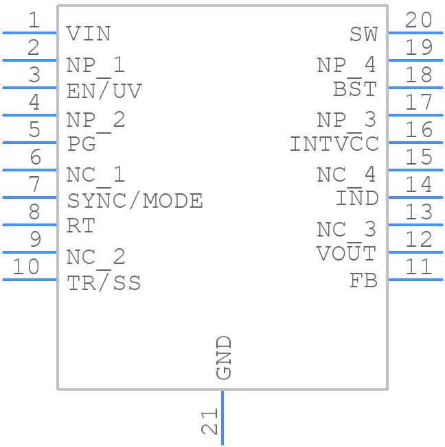 LT8631EFE - Analog Devices - PCB symbol