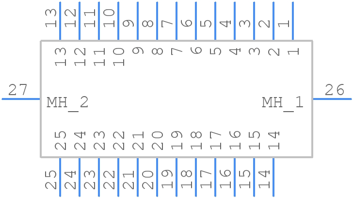 L77SDB25SA4CH3F - Amphenol - PCB symbol
