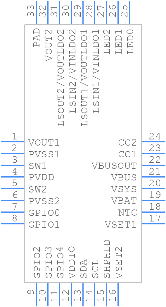 NPM1300-QEAA-R - Nordic Semiconductor - PCB symbol
