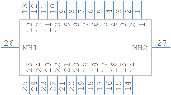 DBLC-J25SAF-13L9E - JAE - PCB symbol