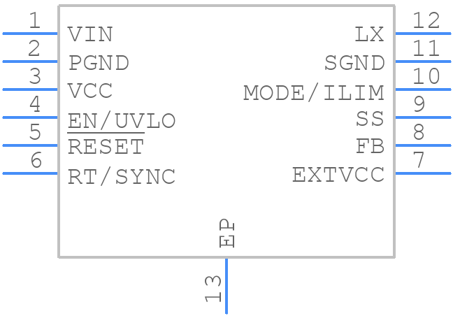 MAX17761ATC+T - Analog Devices - PCB symbol