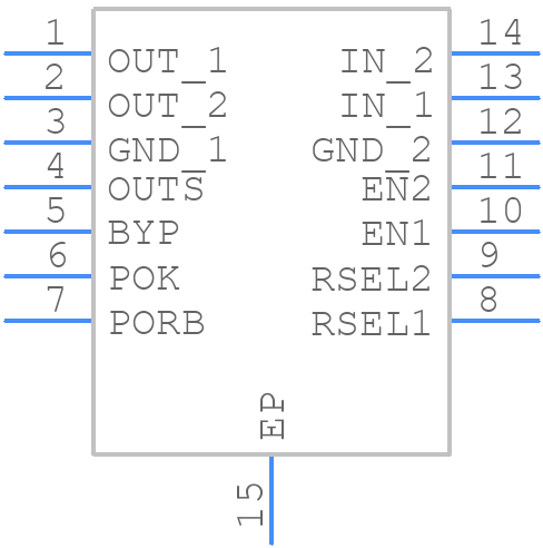 MAX38913AATD+ - Analog Devices - PCB symbol