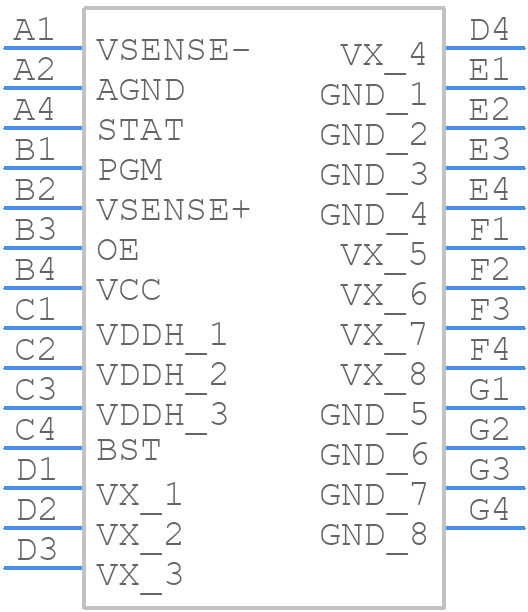 MAX16425GCJ+T - Analog Devices - PCB symbol