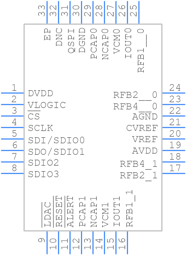 AD3552RBCPZ16-RL7 - Analog Devices - PCB symbol