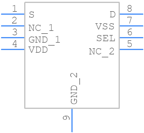 TMUX7202RQXR - Texas Instruments - PCB symbol