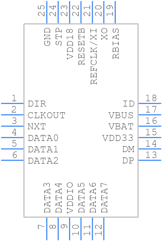 USB3343-CP-TR - SMSC - PCB symbol