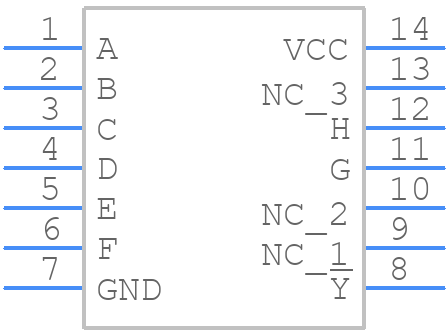 CD74HC30M - Texas Instruments - PCB symbol