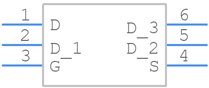 SI3457BDV-T1-E3 - Vishay - PCB symbol