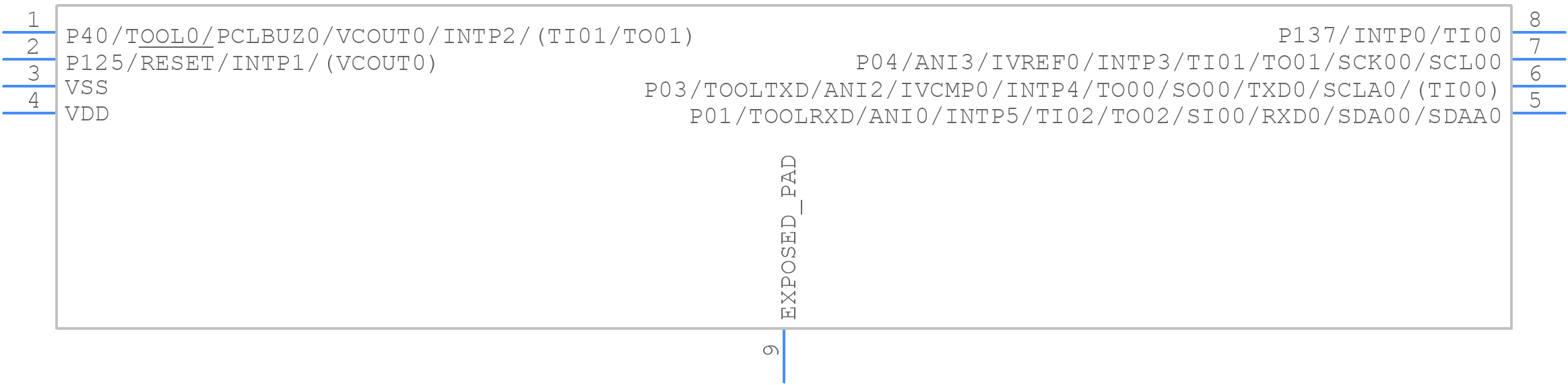 R5F12007ANS#50 - Renesas Electronics - PCB symbol