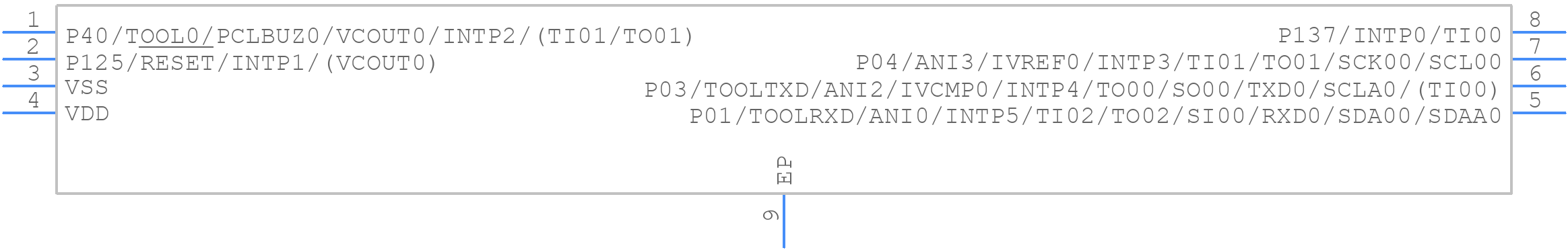 R5F12008ANS#50 - Renesas Electronics - PCB symbol