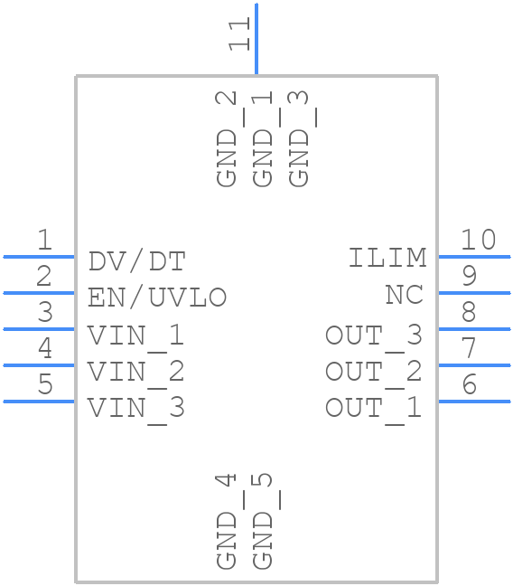 TPS259250DRCT - Texas Instruments - PCB symbol
